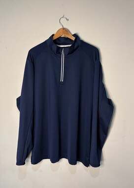 Tommy Bahama IslandZone Navy Blue Performance Quarter-Zip Pullover